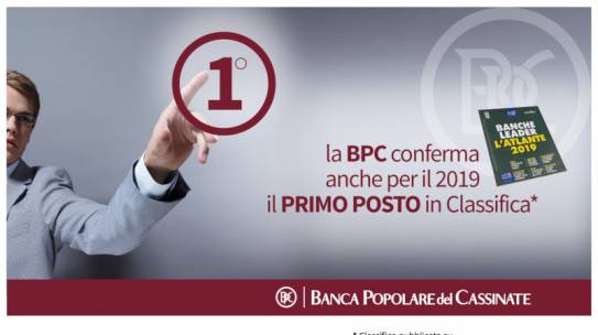 BPC Prima nella Regione Lazio secondo l’Atlante delle Banche Leader 2019