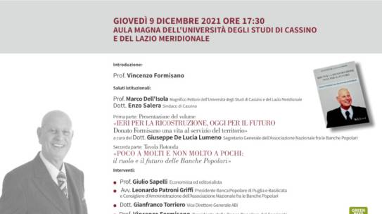 Un evento per ricordare il Presidente Donato Formisano